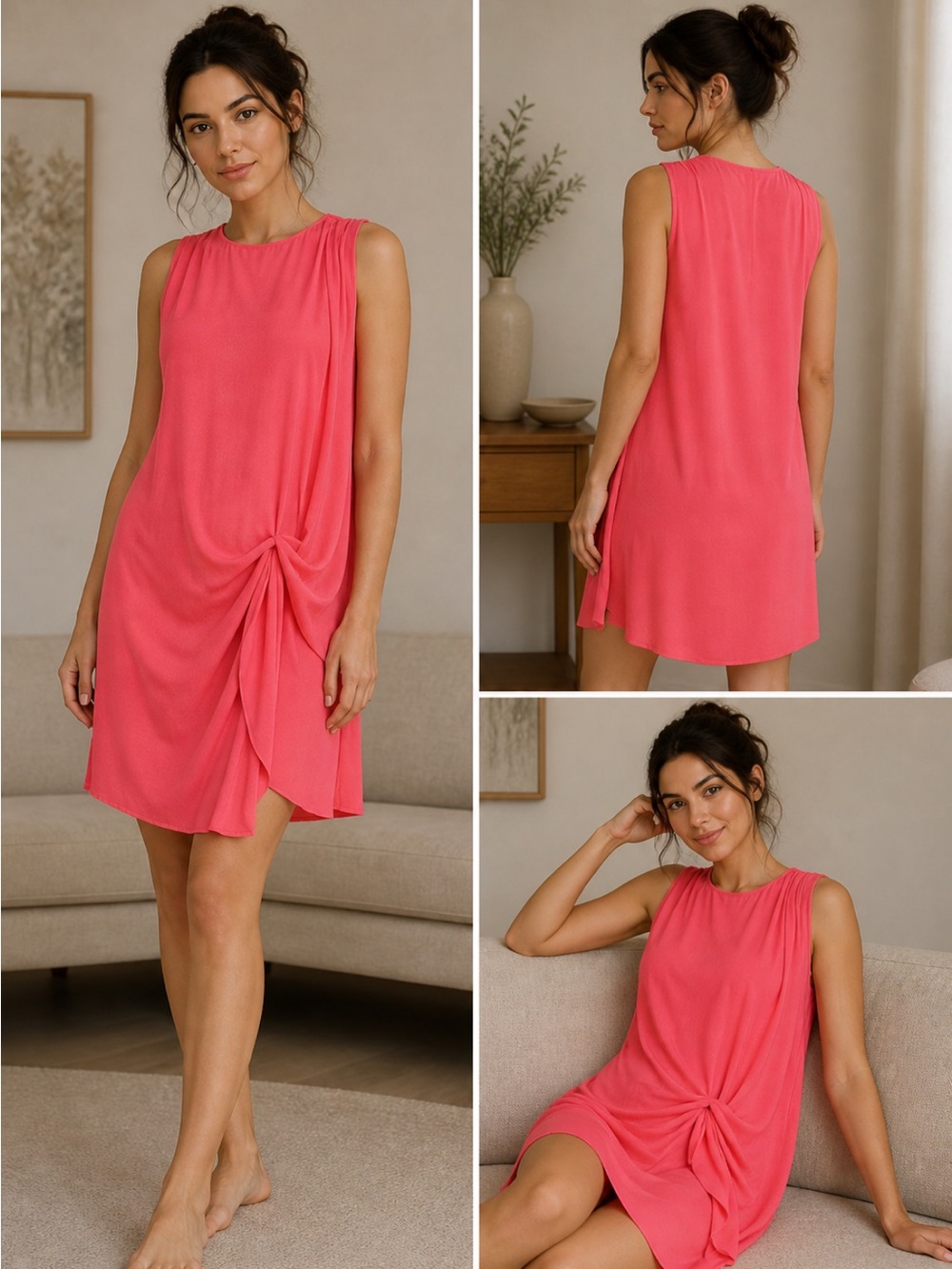 H by Halston pink sleeveless dress NWT xs